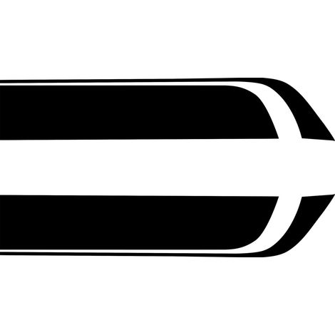 Lntyq 84 cm x 14,5 cm Motorhaubenaufkleber, Motorsport-Seitenstreifen, Dachschweller, Stoßstangen-Modifikationsstreifen, Auto-Dekorstreifen (schwarz) (1/5)
