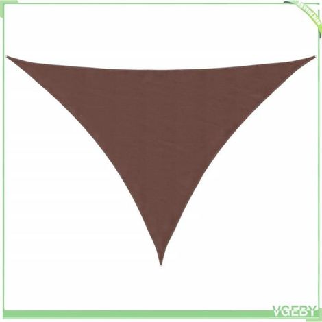 Voile de parasol triangulaire - FAFEICY - 3x4x5 m - Tissu Oxford PU - Marron - Anti-UV, Résistant à l'eau (1/5)