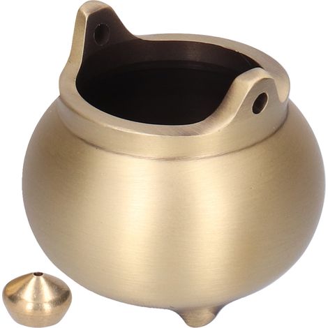 Fuß hoher Räuchergefäß aus Kupfer, Räucherstäbchenhalter, buddhistische Accessoires, Heimdeko, Räucherständer. (1/5)