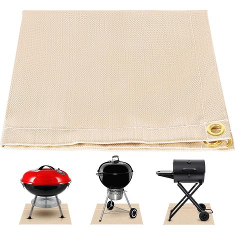 Tapete ignífugo para fogatas, patios, barbacoas y estufas de leña. Ideal para usar debajo de la parrilla, en tiendas de campaña o para acampar. Proporciona aislamiento térmico y protección. Medidas: 5 (1/5)