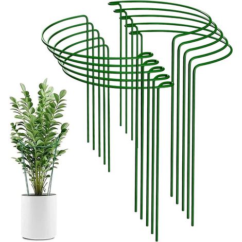 Semi-Circular Metal Plant Stakes 25 x 40 cm Suitable for Potted Plants, Vegetables, Tomatoes, Peonies, Hydrangeas (1/5)