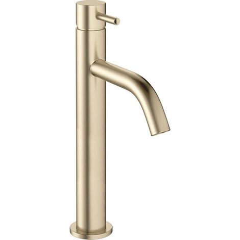 Robinet lavabo Crosswater MPRO - 36,2 cm - haut - sans bonde - laiton brossé