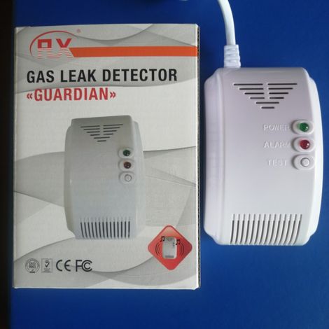 Détecteur de Gaz - Capteur de Fuite de gaz LPG/Gaz Naturel/Charbon, Moniteur de gaz Butane Méthane Propane, Avertissement de Lumière Stroboscopique, Alarme de gaz enfichable Convient pour la Cuisine