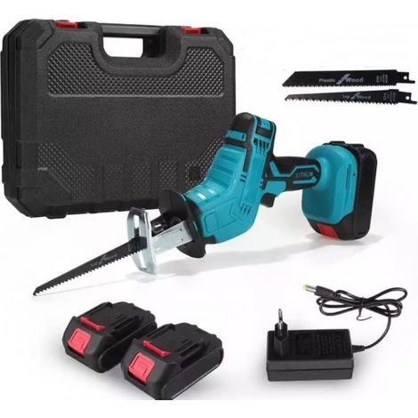 SEGA SEGHETTO A GATTUCCIO BATTERIA MOTOSEGA ELETTROSEGA CON LAME 2 BATTERIE 26V (1/5)