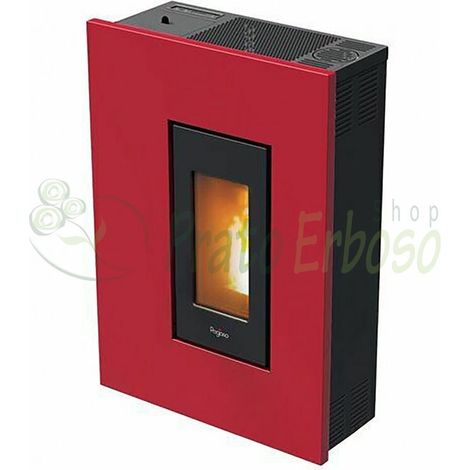 Madison - Stufa a pellet da 5.2 Kw rossa