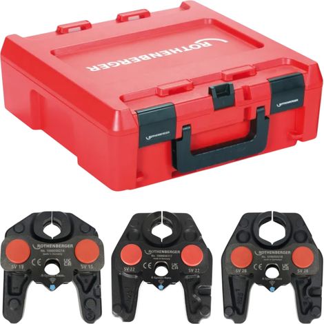 Rothenberger ROMAX NANO iJAWs SV 15 - 22 - 28 mm Juego de mordazas de prensado, 3 piezas ( 1000004939 ) + Rocase