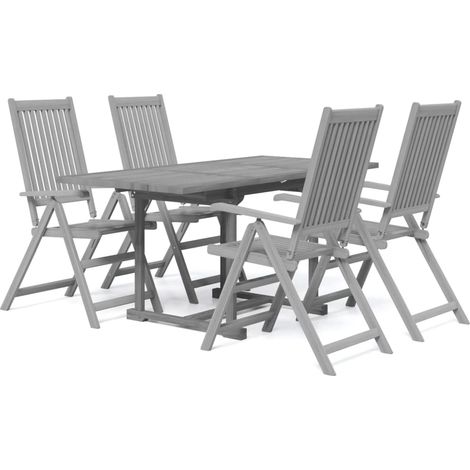 Maison Exclusive - Ensemble à manger de jardin 5 pcs Bois d'acacia solide (1/5)