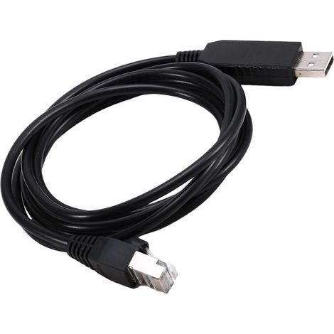 Câble USB vers RJ45 avec puce FTDI FT232RL et port série RS485, câble d'interface de communication Delta IFD6500 (noir) (1/5)