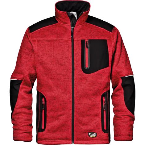 SIR SAFETY SYSTEM FIGHTER Sweat-shirt de travail coupe-vent rouge mélangé Taille XXL