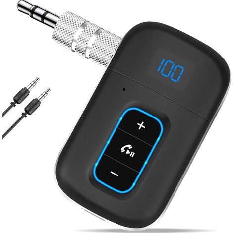 Récepteur Bluetooth Voiture, Adaptateur Bluetooth Jack 3.5mm AUX Bluetooth Recepteur pour Haut-Parleur/Stéréo Domestique (1/5)
