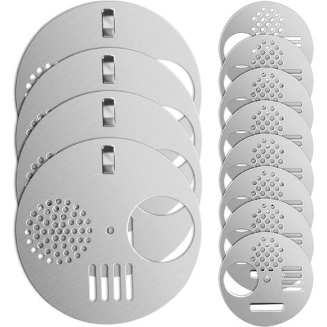 Set di 12 griglie di ingresso in acciaio inox per arnie - Argento