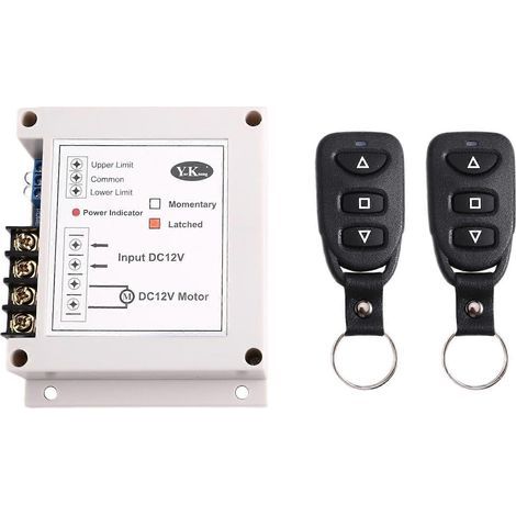 Télécommande sans fil DC12V 40A 400W pour moteurs de portes de garage, rideaux, volets roulants et plus encore. (1/5)