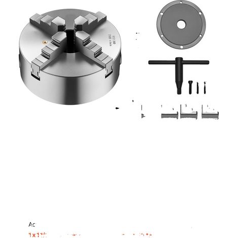 Mandrino per tornio, autocentrante, design robusto, 4 griffe 200 mm (1/2)