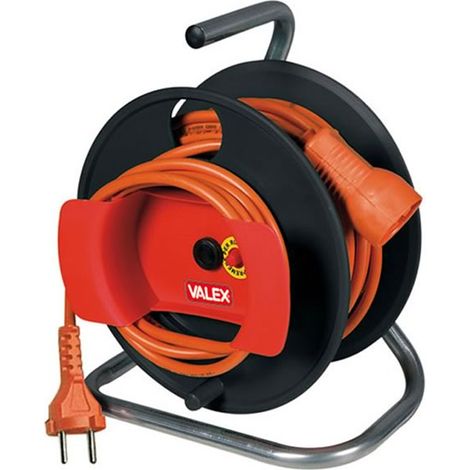 Avvolgicavo elettrico Valex 50mt prolunga corrente 3x1,5mmq bipasso schuko multipla 10/16A