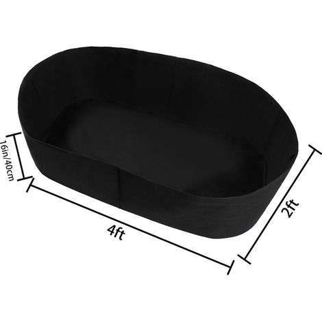 Carré potager aéro en textile AeroFlow sans montage noir instant (pack 1) (1/2)