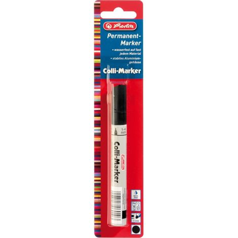 herlitz Permanentmarker Colli schwarz wasserfest 1 - 4 mm Schreibwaren
