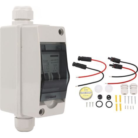 Doppelleistungs-Leistungsschalter für Wohnmobile, mit DIN-Schienenmontage, Trennschalter für Solarmodule, 12 bis 400 V DC, 90 bis 400 V AC (1/5)