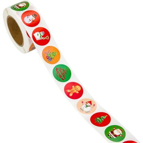 Autocollants de noël, 500 pièces, étiquettes adhésives pour scellage de gâteaux et biscuits, DIY bricolage, pour boîte cadeau (1/5)
