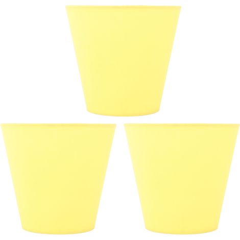 Lot de 3 abat-jour en tissu E14 innovants, type intervention, style moderne, avec cache-poussière pour lampe de chevet jaune (1/5)