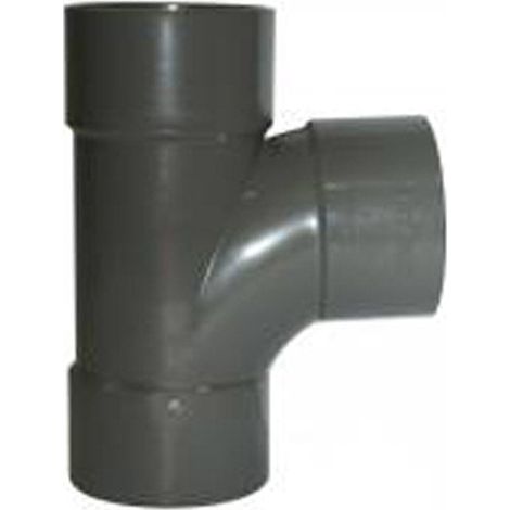 FloPlast ABS Solvent Weld Swept Tee 50mm Grey - Pack of 5 (1/2)