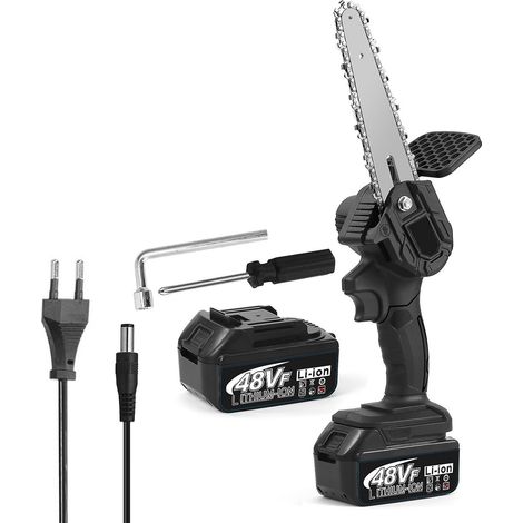 Zoll 48VF Tragbare Mini-Elektro-Astschere, wiederaufladbar, kleine Holzspalt- und Kettensäge, eins-