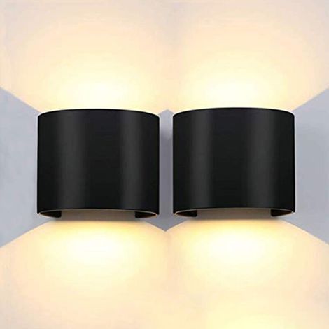 Applique da parete per interni 12 W luce calda con angolo di illuminazione regolabile in alluminio – per soggiorno, camera da letto, corridoio – dimensioni 13,5 x 9,5 x 11,5 cm (1/4)