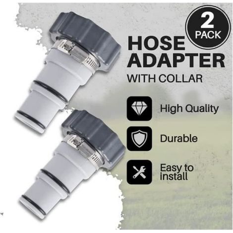 Adaptateur de Tuyau de Rechange pour Pompes, Piscine Adaptateur, Raccord Piscine,pour avec Connexions 1,5 et 1,25 (1/4)