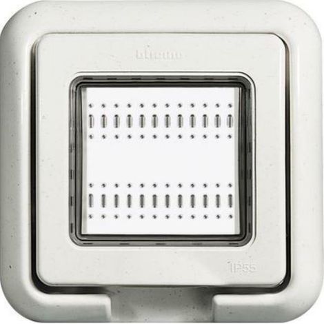 Bticino idrobox luna cover ip55 2 modules white 24602n