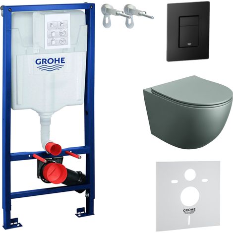 GROHE WC Set mit Vorwandelement, Wand-WC und Spülknopf (1/5)