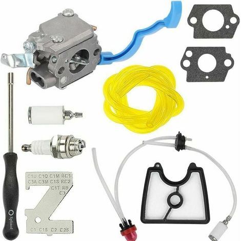 Carburetor repair kit, air filter and intake manifold, compatible with Husqvarna 365, 372, 371, 362 and 372XPW (1/4)