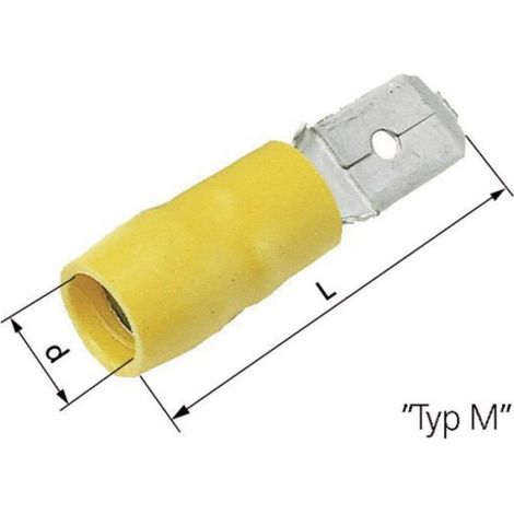 Cosse À Langue Mâle - 6.3 X 0.8 Mm - 180° Partiellement Isolée - Rouge - 100 Pièces (1/2)