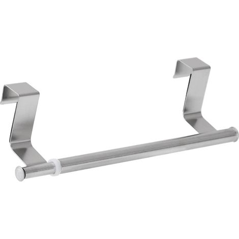 Toallero telescópico colgante - Extensible, acero inoxidable, 23-35 cm, plata mate (1/5)