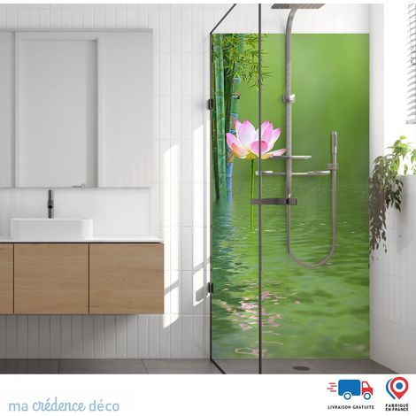 Panneau de douche : Lotus et bambou zen - Alu composite - 90 - 245 (1/3)