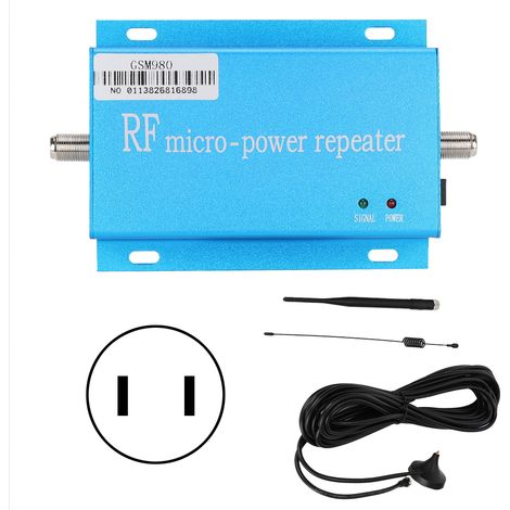 Amplificateur de signal GSM MINIGSM980, répéteur avec câble ventouse 10m, petite antenne, prise F 100-240V, pour USA (1/5)