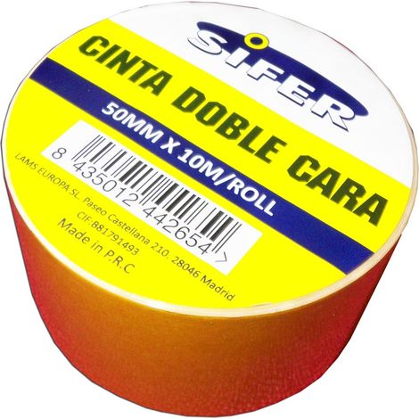 Nastro biadesivo Sifer PP vaniglia rotolo 50 mm x 10 m rif. 3195