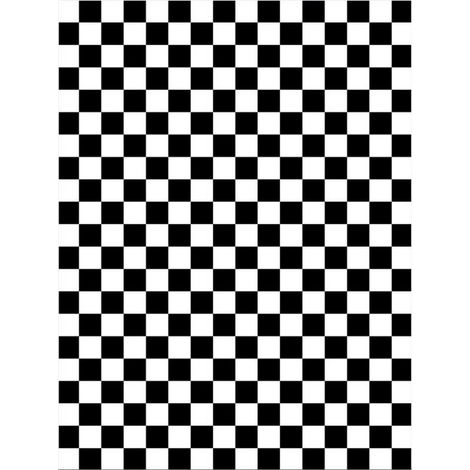 Tapis Personnalité Créative Tapis en Damier Salon Chambre Simple Tapis Quadrillé Noir Et Blanc Coussin De Canapé Carré Frais Tapis Décoratifs pour La Maison (Noir) (1/4)