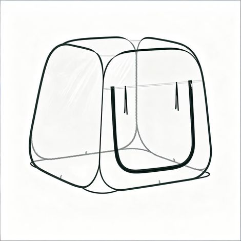 CAIziPetite serre avec fermeture éclair en U, serre pop-up, tente de culture pour plantes, protection optimale des plantes (serre uniquement)
