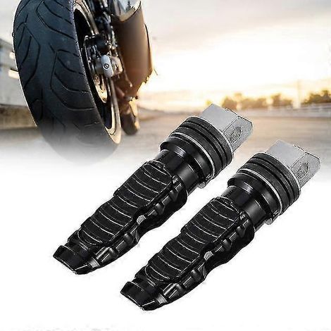 2 Stück Motorradpedale, Dirtbike-Zubehör, Fußrasten, Universal, Aluminiumlegierung – Schwarz