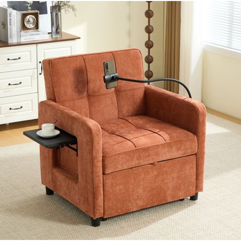 poltrona seduta 167x79x83 reclinabile con tasche OKMYHOME (1/5)