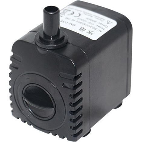 Tauchwasserpumpe, 600 l/h, 8 W, extrem leise Aquarium-Wasserpumpe mit 4 Saugnapffüßen für Brunnen, Aquarien-Hydrokultursysteme mit 2 Düsen
