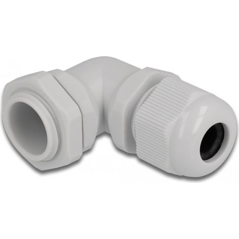 DELOCK KABELVERSCHRAUBUNG ELBOW 90 PG11 - GRAU 60297
