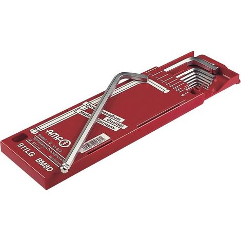 AMF Jeu de tournevis d'angle 911LG-BM8D 8 pièces dans un boîtier coulissant - 46078 (1/3)