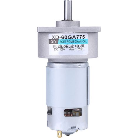 Moteur micro CC à engrenages 60GA775 DC12V 35W à couple élevé et vitesse réglable (200 tr/min) (1/5)
