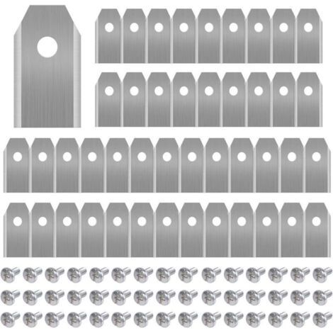 Lot de 45 lames de couteau en titane pour tondeuses robotiques – Compatibles Husqvarna, Gardena, Yardforce – 3g-0.75mm avec 45 vis (1/5)