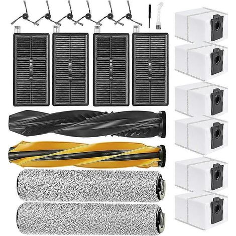 Lot de 22 pièces pour Dreame Aqua10 Ultra Rouleau/Aqua10 Ultra Rouleau Complete pièces d’aspirateur brosse Lavage Rouleau Sac filtre (1/5)