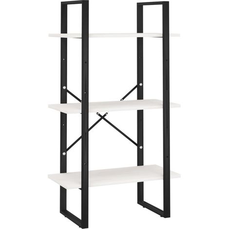 Maison Exclusive - Standregal Weiß 60x30x105 cm Massivholz Kiefer (1/5)