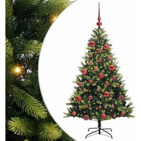 Arbre de Noël Sapin de Noël artificiel à charnières 150 LED Vert 150 cm (1/5)