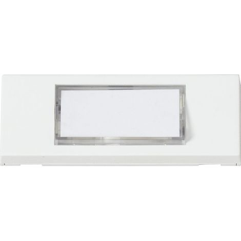 Heidemann Klingelplatte reinweiß LED beleuchtet 30x87x13mm inkl. Kabelbrücke (1/2)