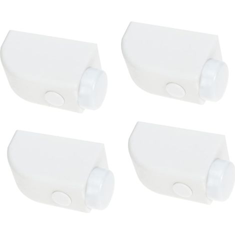 Verrou Fenetre Coulissante en Plastique Blanc, Limiteur de Fenêtre 4pcs, Verrou de Sécurité pour Portes Coulissantes Protégeant les Garçon et Filles, Installation Facile et Solide