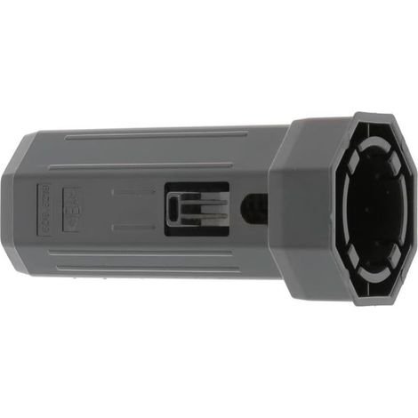 Tappo terminale ottagonale in PVC nero per tubo di tapparella/finestra a bovindo/persiana, per tubo ottagonale da 40 mm con uscita del cuscinetto di 28 mm di diametro. (1/2)
